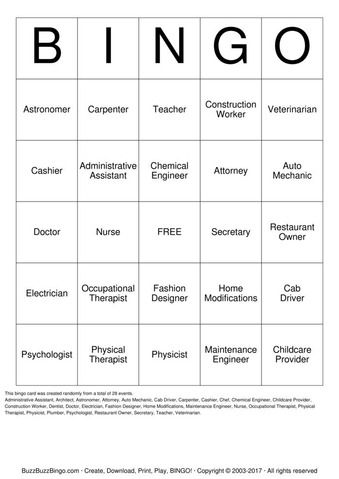 Occupational Therapy Bingo Cards To Download Print And Customize  occupational-therapy-bingo-cards-to-download-print-and-customize