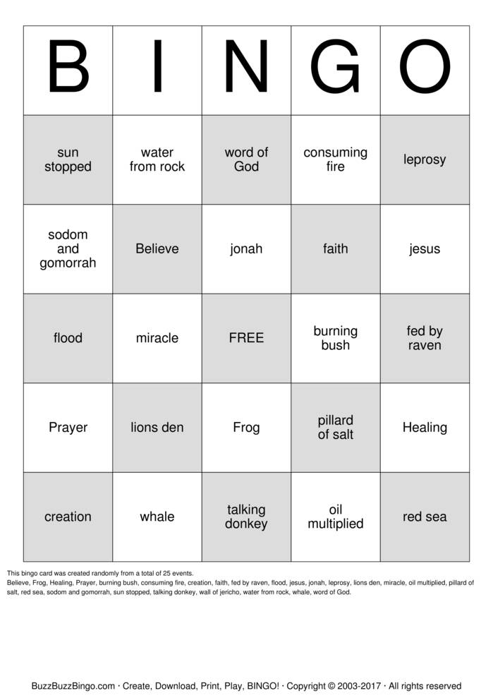 Bible Bingo Cards to Download, Print and Customize!