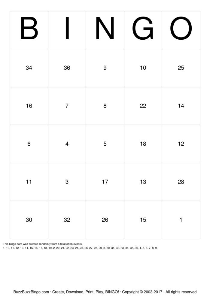 Numbers Bingo Cards to Download, Print and Customize!