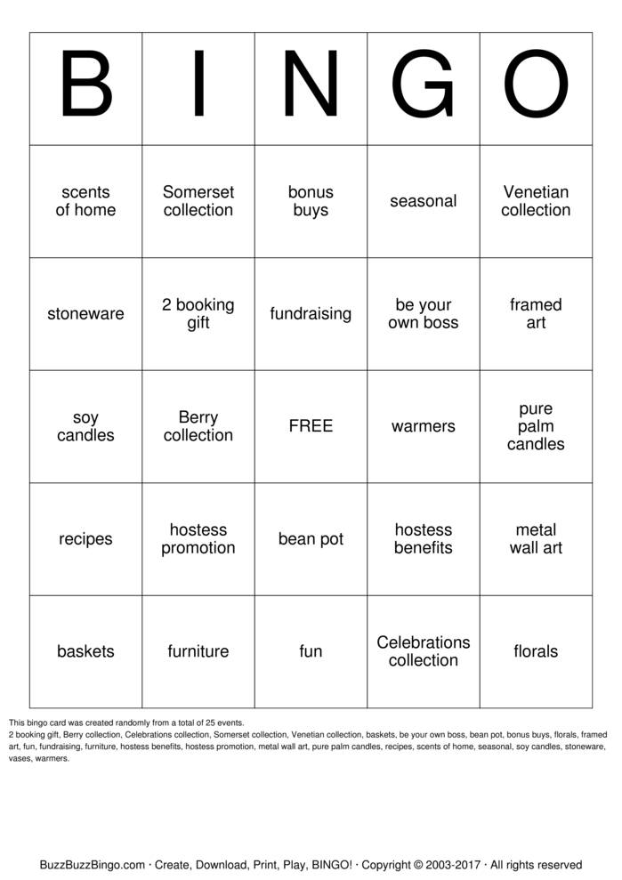 Celebrating Home - BINGO Bingo Cards to Download, Print and Customize!