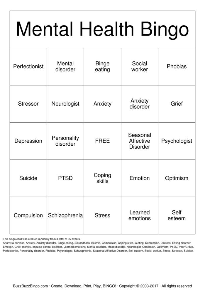 Mental Illness Mental Illness Jeopardy Game