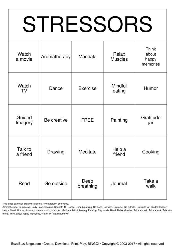 Coping Skills Bingo Cards to Download, Print and Customize!