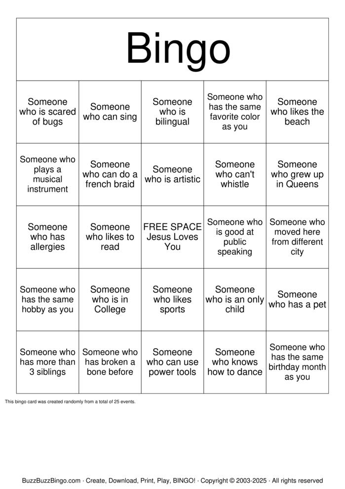 Download Free Bingo Bingo Cards