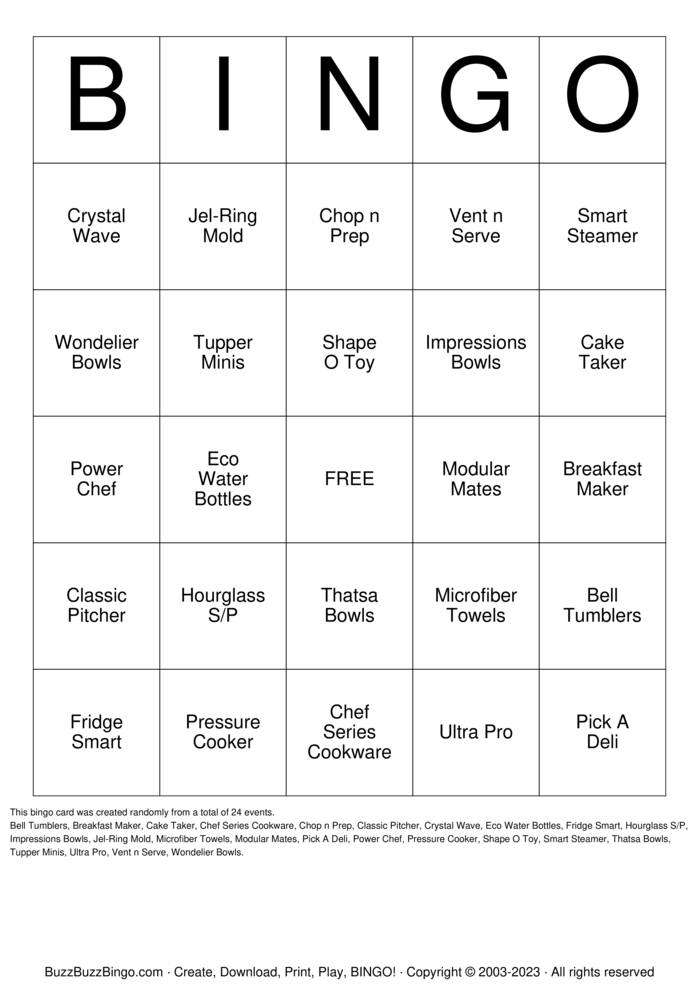 Download Free Custom Bingo Cards