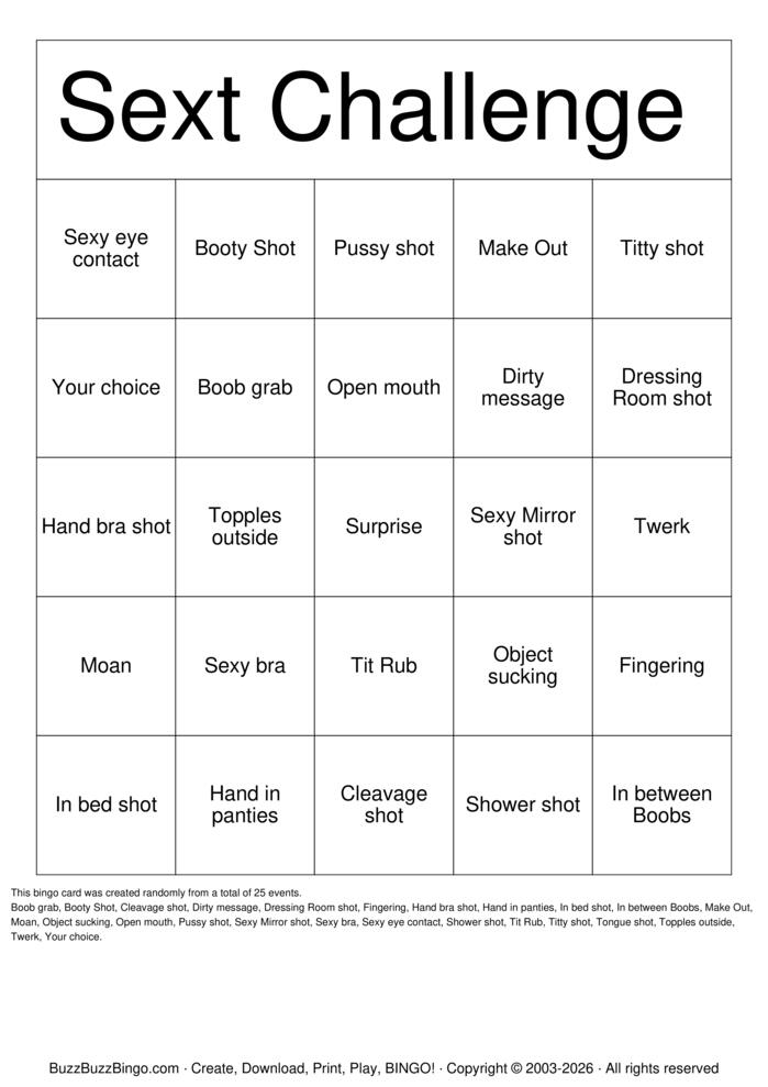 Download Free NSFW Bingo Bingo Cards