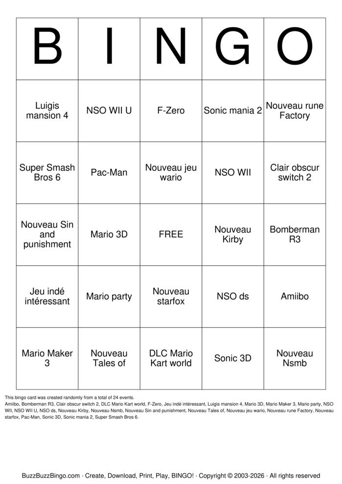 Download Free Nintendo Direct 2026 Bingo Cards Download Free Nintendo Direct 2026 Bingo Cards