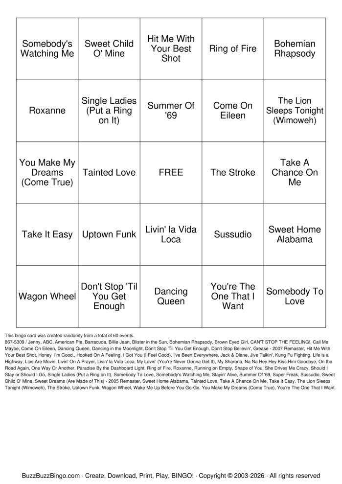 Download Free RoadTrip Singo Bingo Cards Download Free RoadTrip Singo Bingo Cards