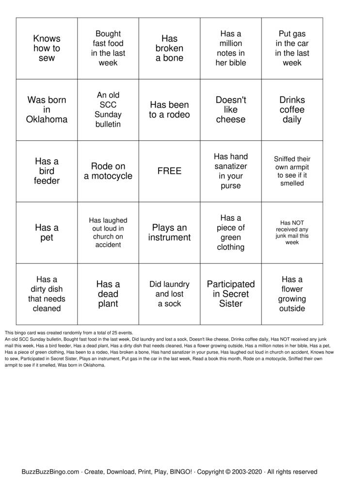 WOMEN'S MINISTRY BINGO Bingo Cards to Download, Print and Customize!
