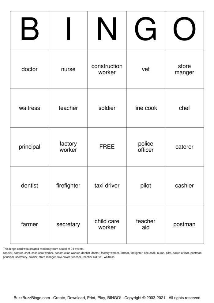 picture Bingo Cards to Download, Print and Customize!