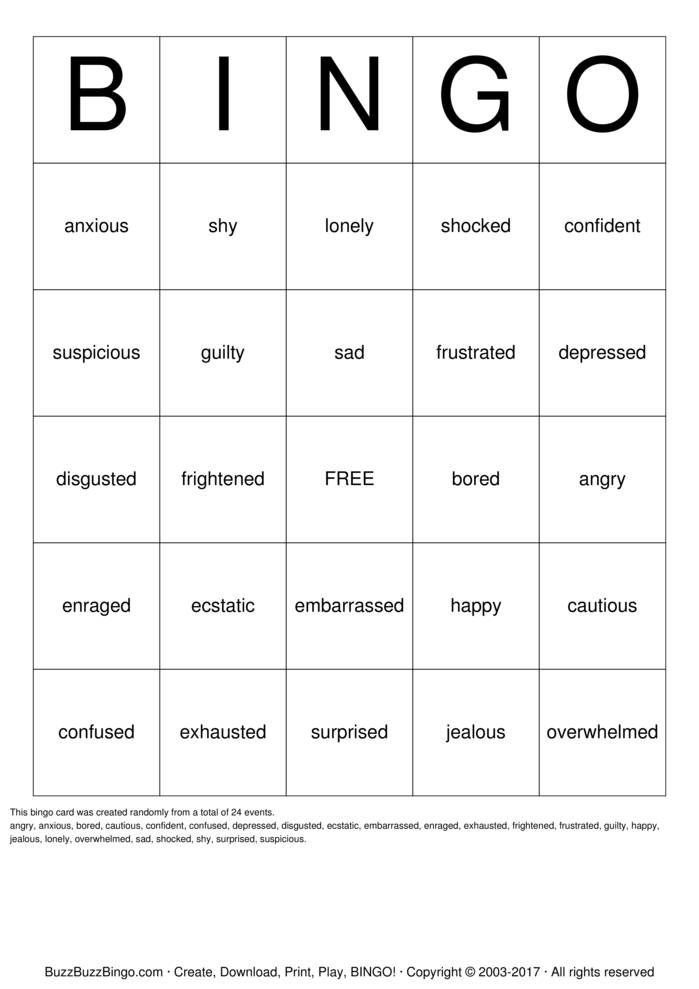 Download Free Custom Bingo Cards Download Free Custom Bingo Cards