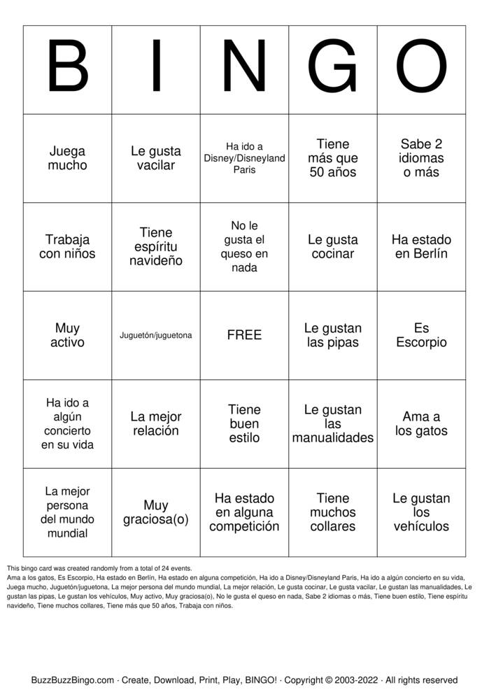 Family BINGO Bingo Cards to Download, Print and Customize!