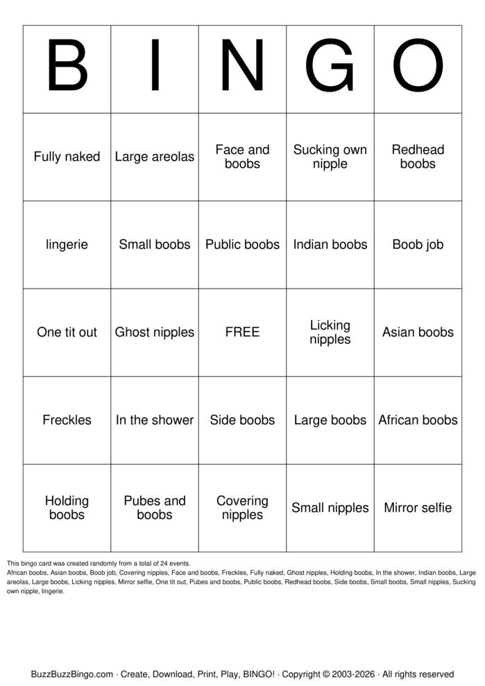 Download Free NSFW Bingo Cards