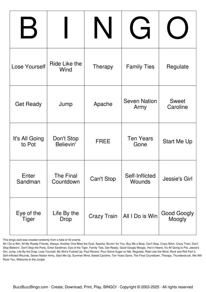 Download Free Custom Bingo Cards Download Free Custom Bingo Cards