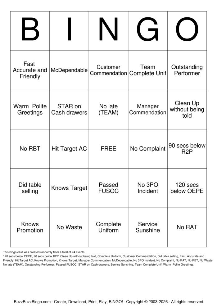 Download Free McDonald's Bingo Bingo Cards Download Free McDonald's Bingo Bingo Cards