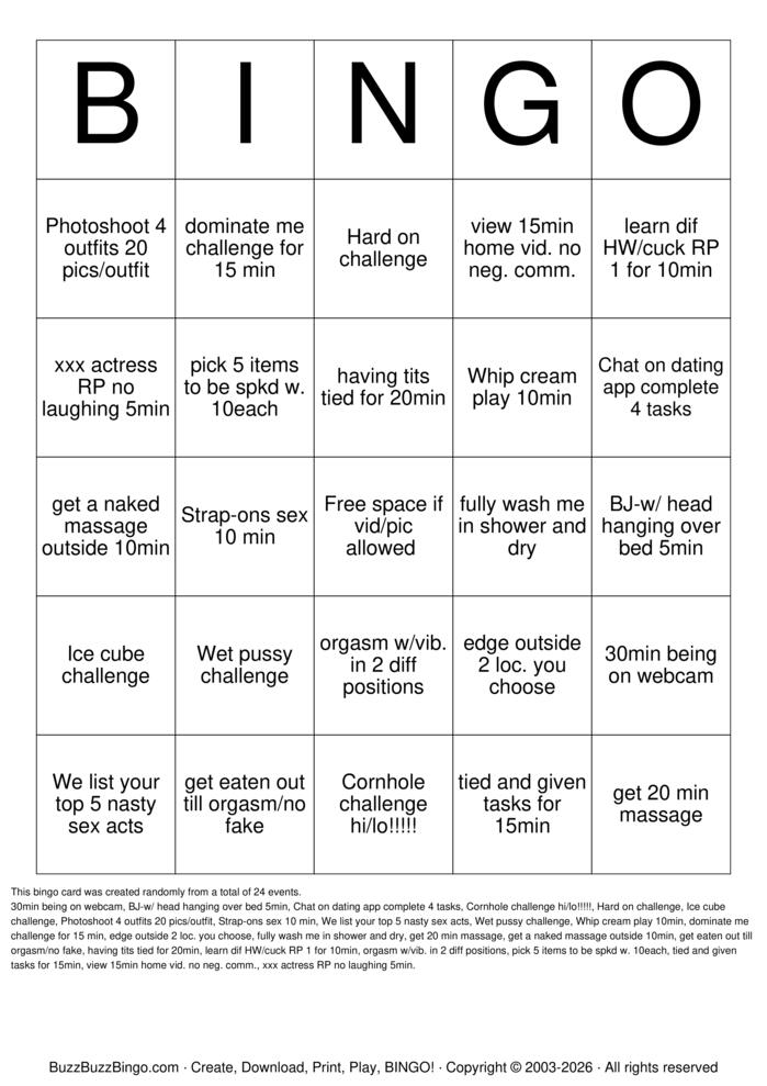 Download Free Sex Act Bingo Bingo Cards Download Free Sex Act Bingo Bingo Cards
