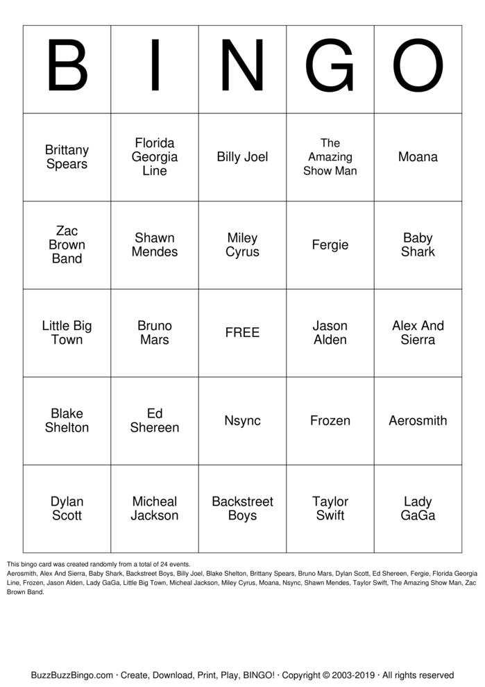 Download Free Singo Bingo Cards Download Free Singo Bingo Cards