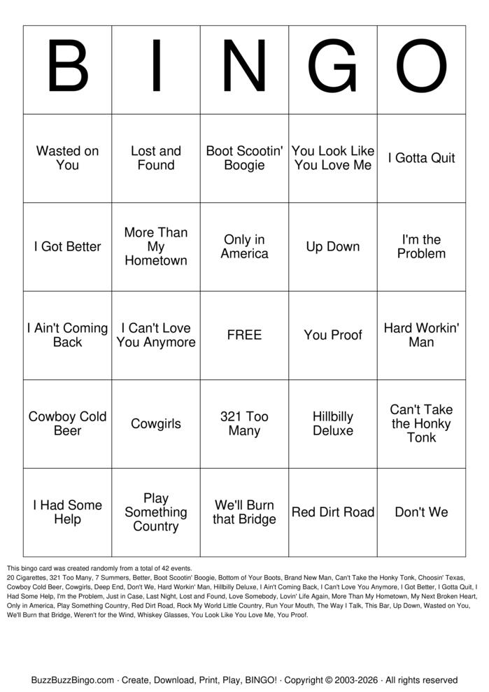 Download Free Custom Bingo Cards Download Free Custom Bingo Cards