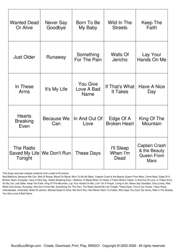 Download Free Custom Bingo Cards Download Free Custom Bingo Cards