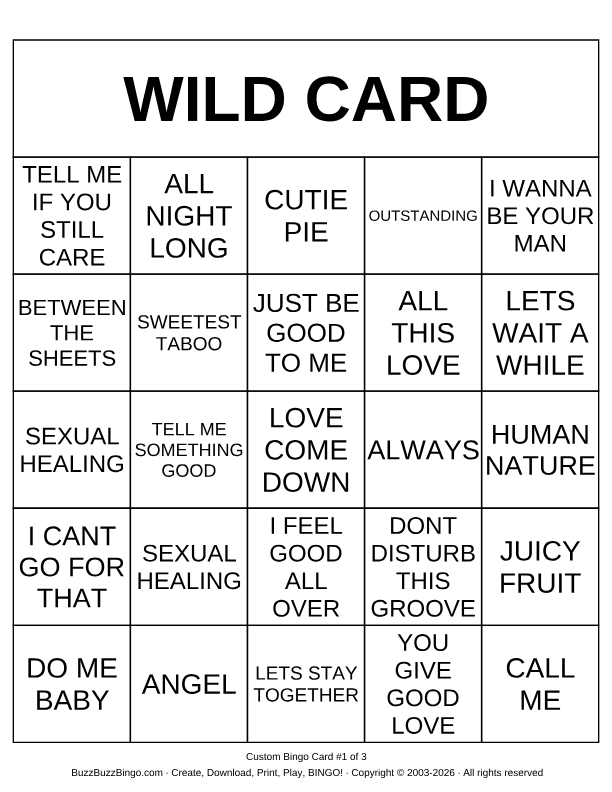 Download Free Custom Bingo Cards Download Free Custom Bingo Cards
