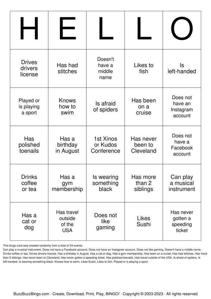 Getting to Know You! Bingo Cards to Download, Print and Customize!