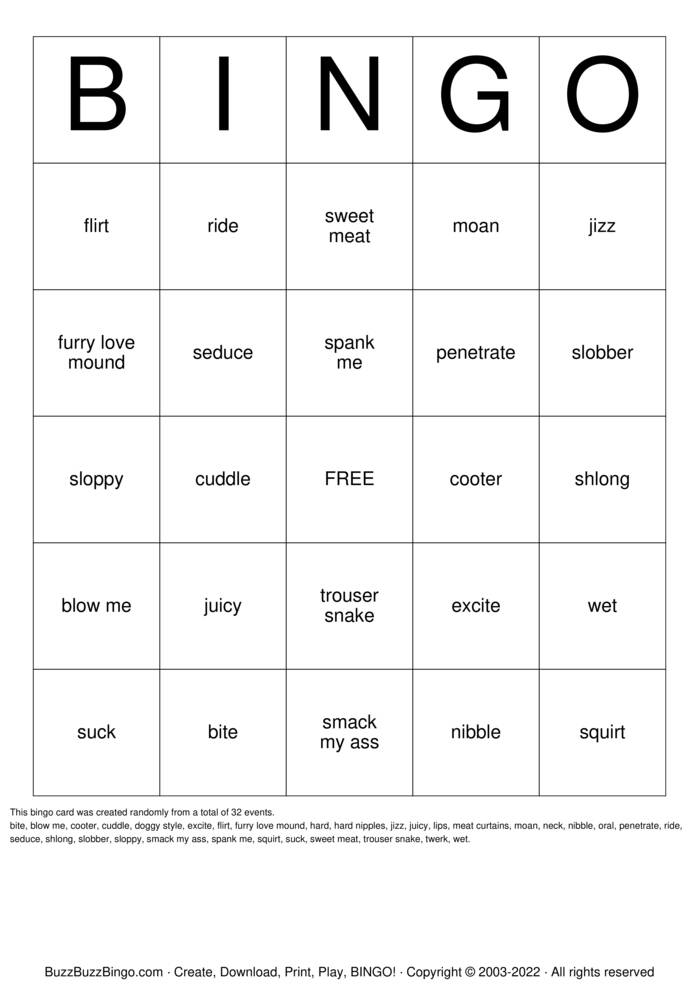 Download Free Sex Bingo Cards Download Free Sex Bingo Cards