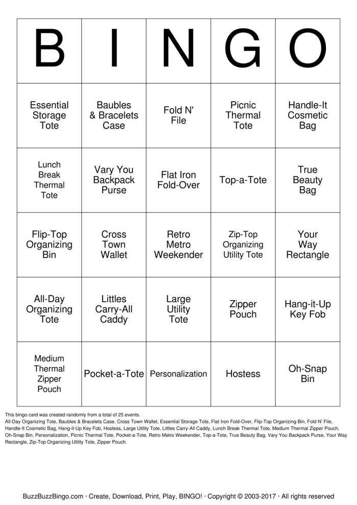 Download Free Thirty One Bingo Cards Download Free Thirty One Bingo Cards