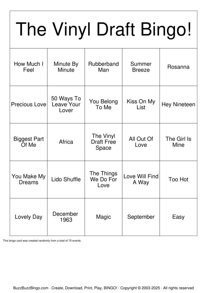 Download Free Yacht Rock Bingo Cards Download Free Yacht Rock Bingo Cards