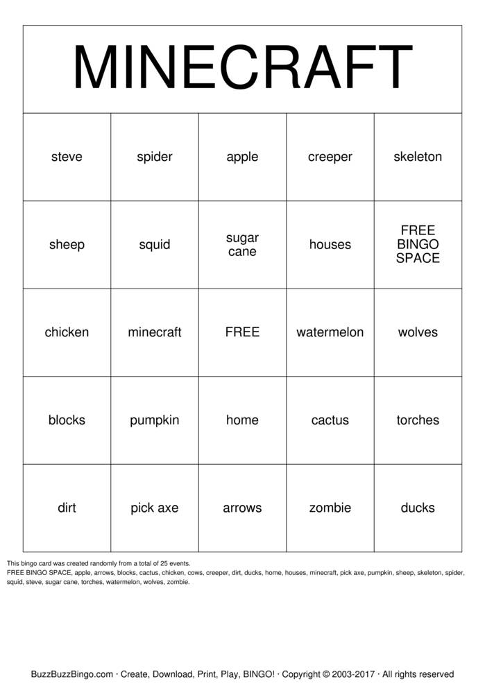 Bingo Cards to Download, Print and Customize!