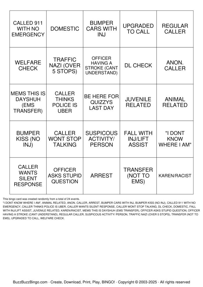 Dispatch Bingo Cards to Download, Print and Customize!