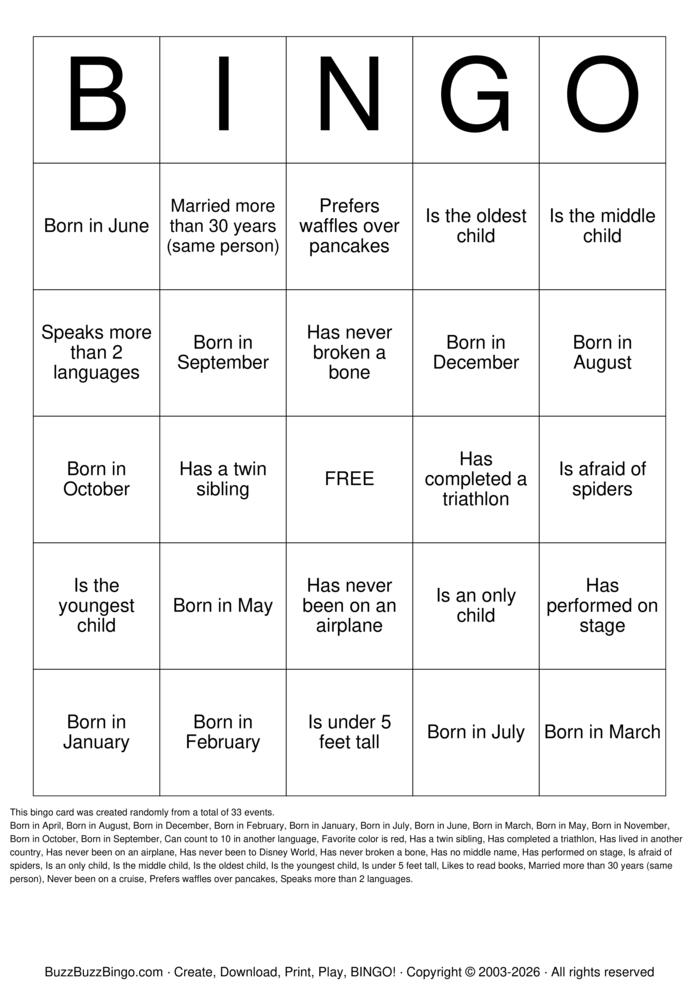 Download Free Body Bingo Bingo Cards