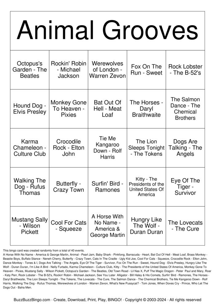 Download Free Custom Bingo Cards