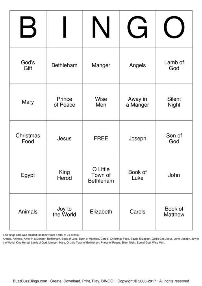 Download Free Custom Bingo Cards