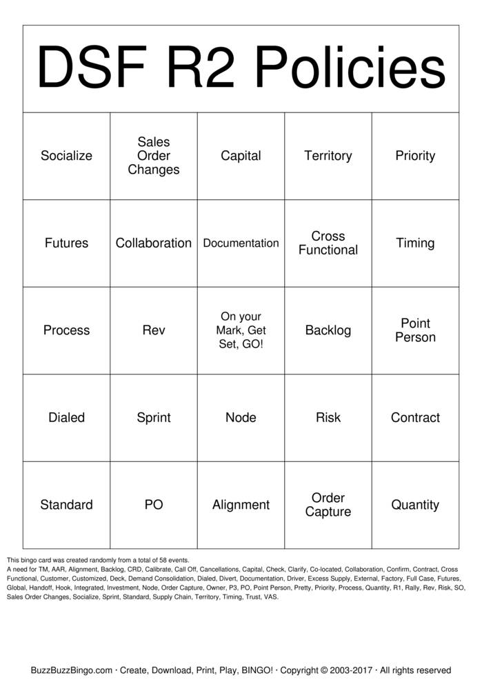 Download Free Custom Bingo Cards