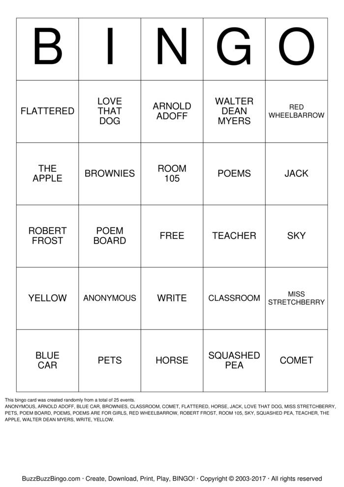 Download Free Custom Bingo Cards Download Free Custom Bingo Cards