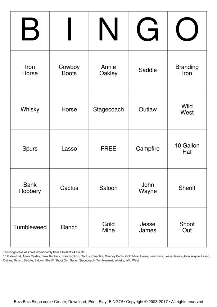 Download Free Custom Bingo Cards Download Free Custom Bingo Cards