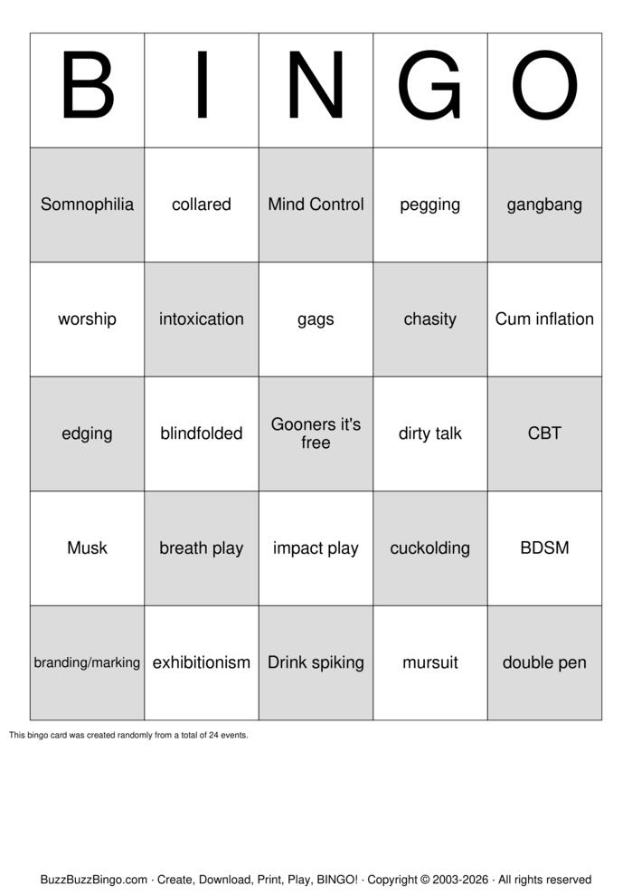 Download Free Kink Bingo Bingo Cards Download Free Kink Bingo Bingo Cards