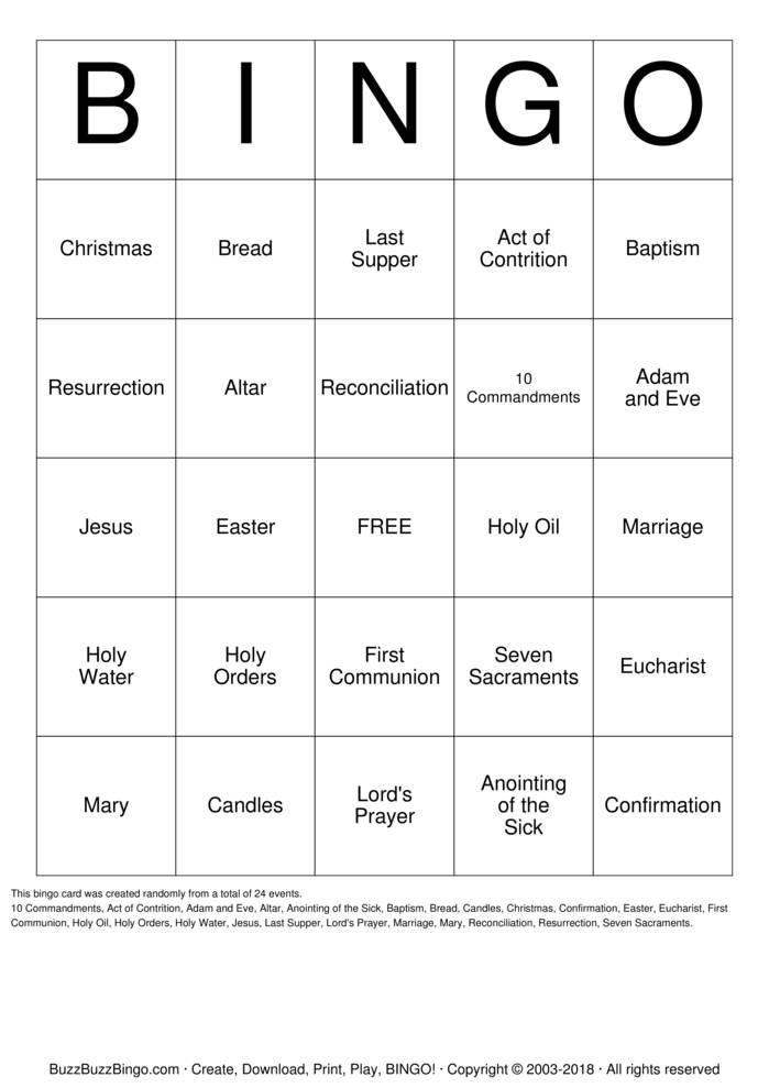 Download Free Ad Altare Dei Bingo Cards