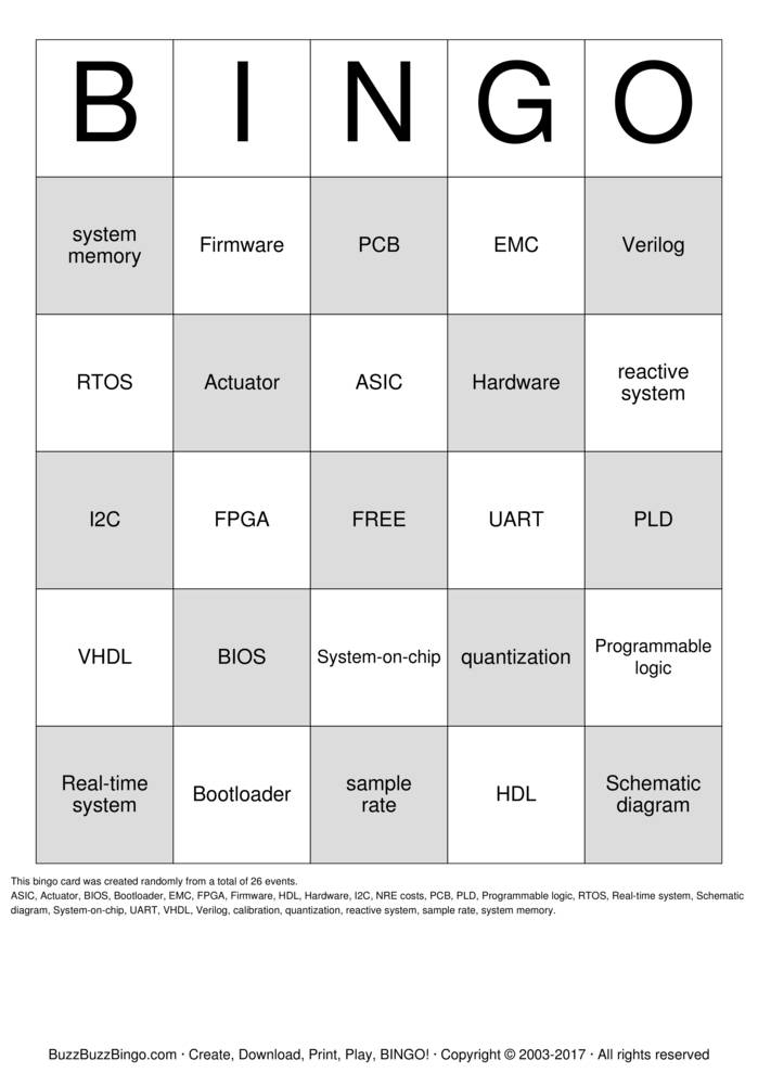 Bingo Cards to Download, Print and Customize!