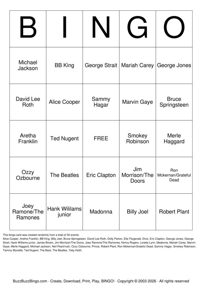 Download Free Custom Bingo Cards Download Free Custom Bingo Cards
