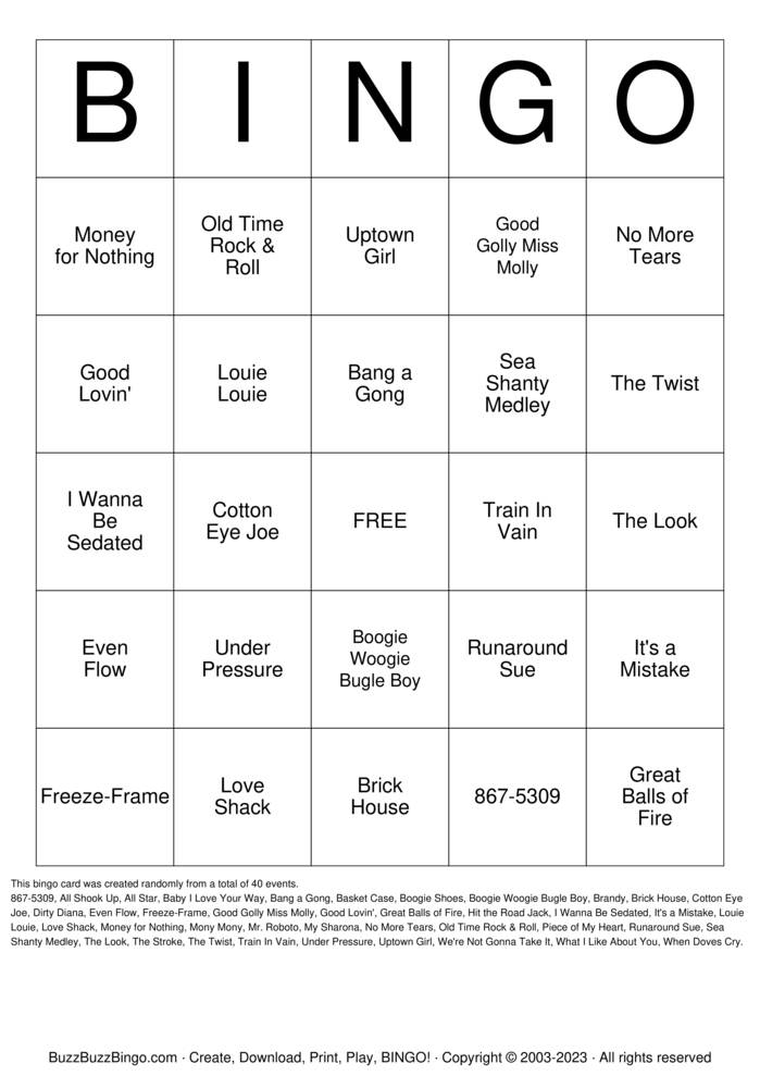 Music Bingo 2023 Bingo Cards To Download Print And Customize Music Bingo 2023 Bingo Cards To Download Print And Customize