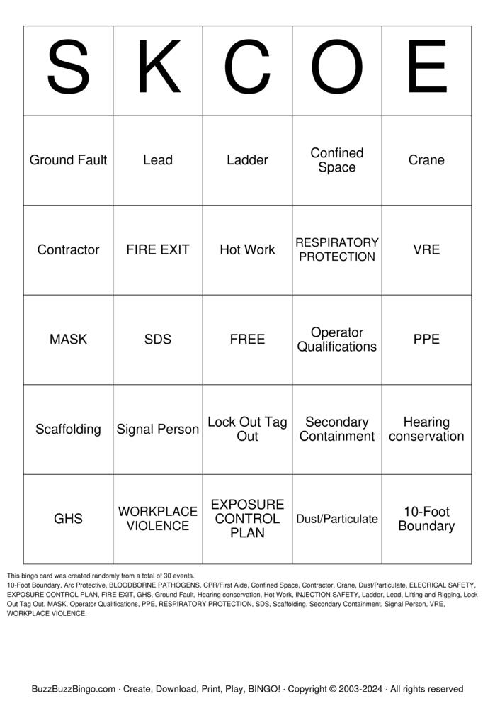Download Free SKCOE PASSPORT Bingo Cards Download Free SKCOE PASSPORT Bingo Cards