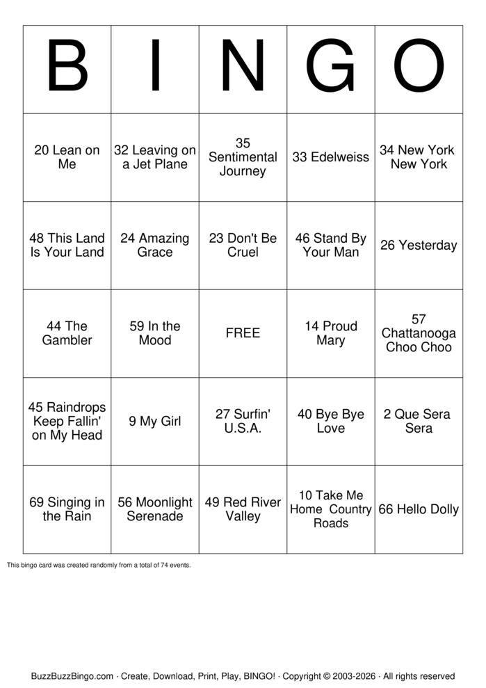 Download Free Singo Classic Bingo Cards Download Free Singo Classic Bingo Cards