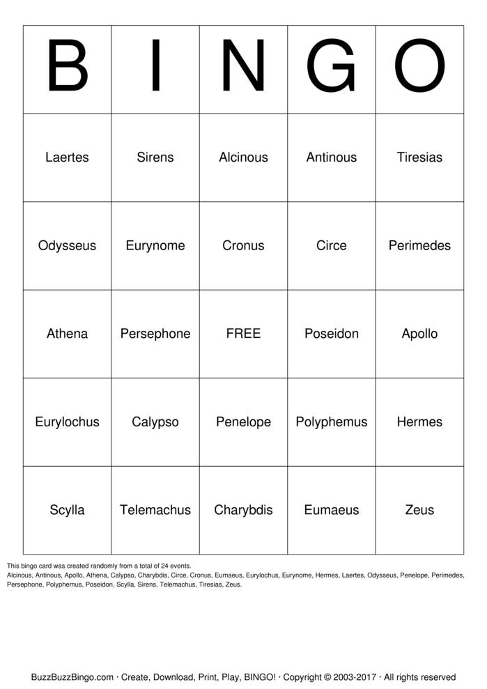 Download Free Custom Bingo Cards Download Free Custom Bingo Cards
