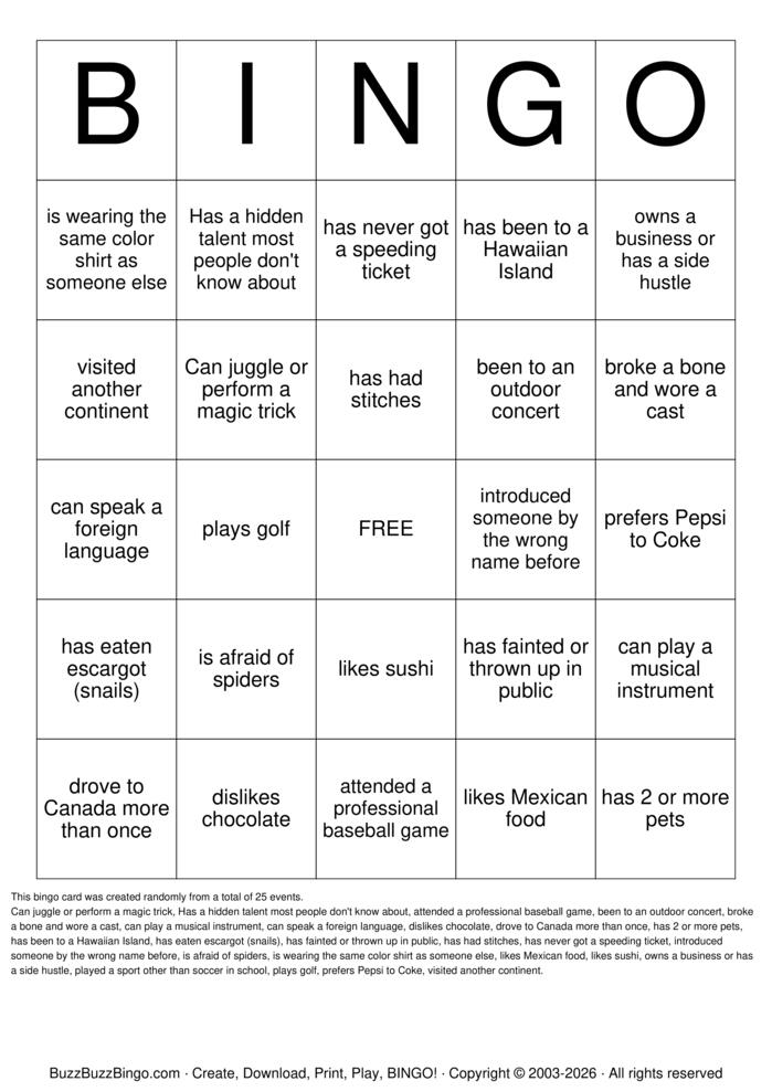Download Free Find Someone Who... Bingo Cards Download Free Find Someone Who... Bingo Cards