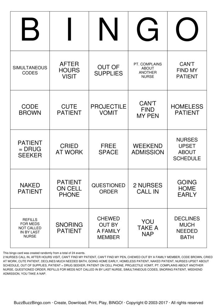 Nurses Week Bingo Cards To Download Print And Customize 