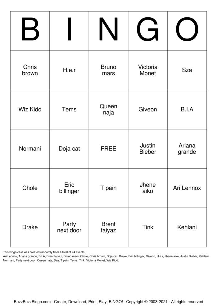 Download Free Wet up Bingo Cards Download Free Wet up Bingo Cards