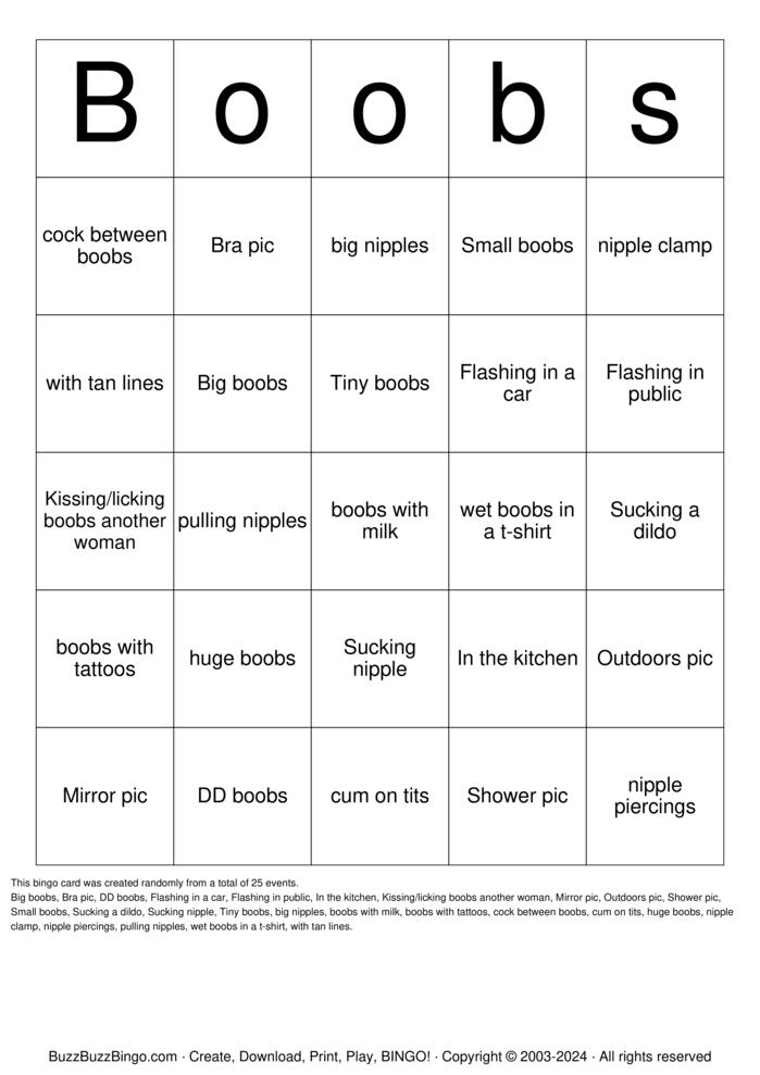 Download Free Boobs Bingo Cards Download Free Boobs Bingo Cards