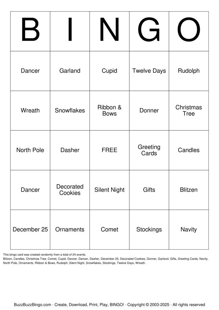 Download Free Custom Bingo Cards Download Free Custom Bingo Cards