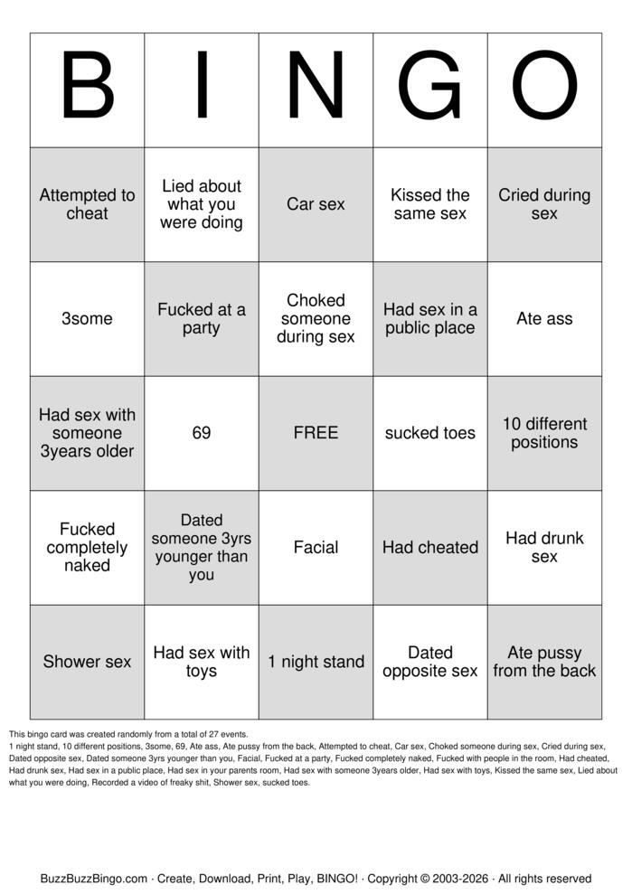 Download Free Freaky Bingo  Bingo Cards