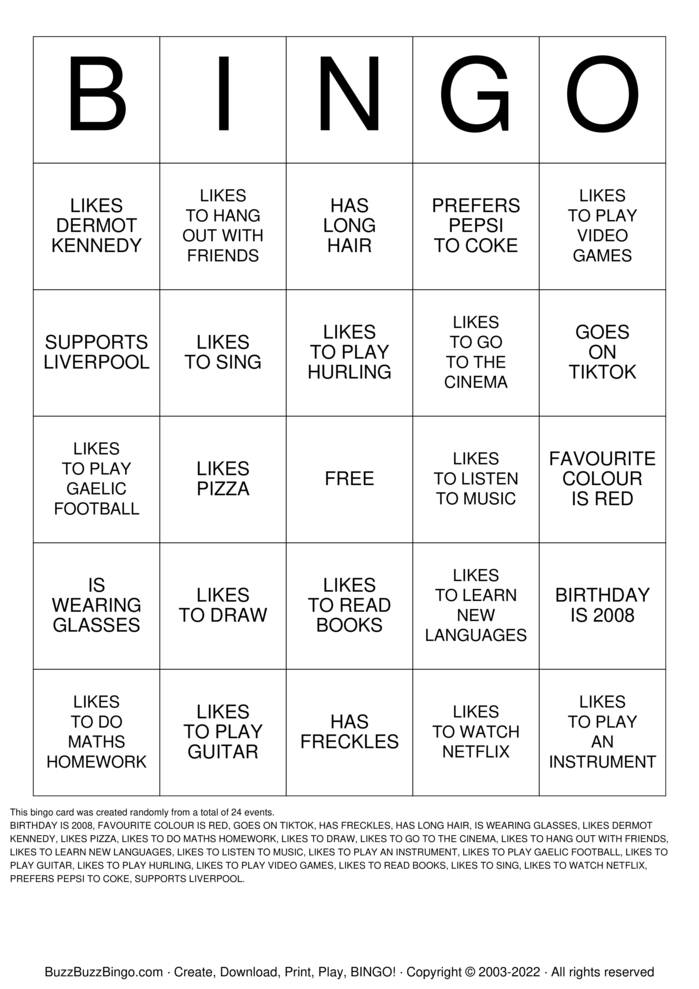 ICEBREAKER BINGO Bingo Cards to Download, Print and Customize!